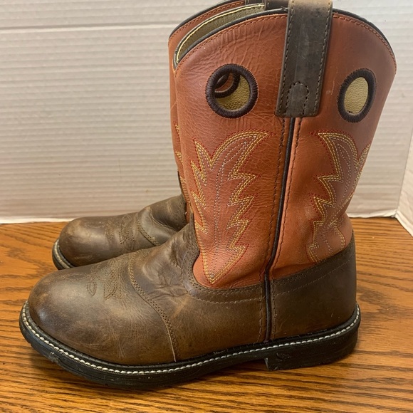 Smoky mountain boots, Tan Leather Western Boots Youth Size 4 - Picture 1 of 8